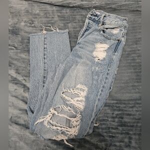 PacSun Light Blue Distressed Ankle Jeans